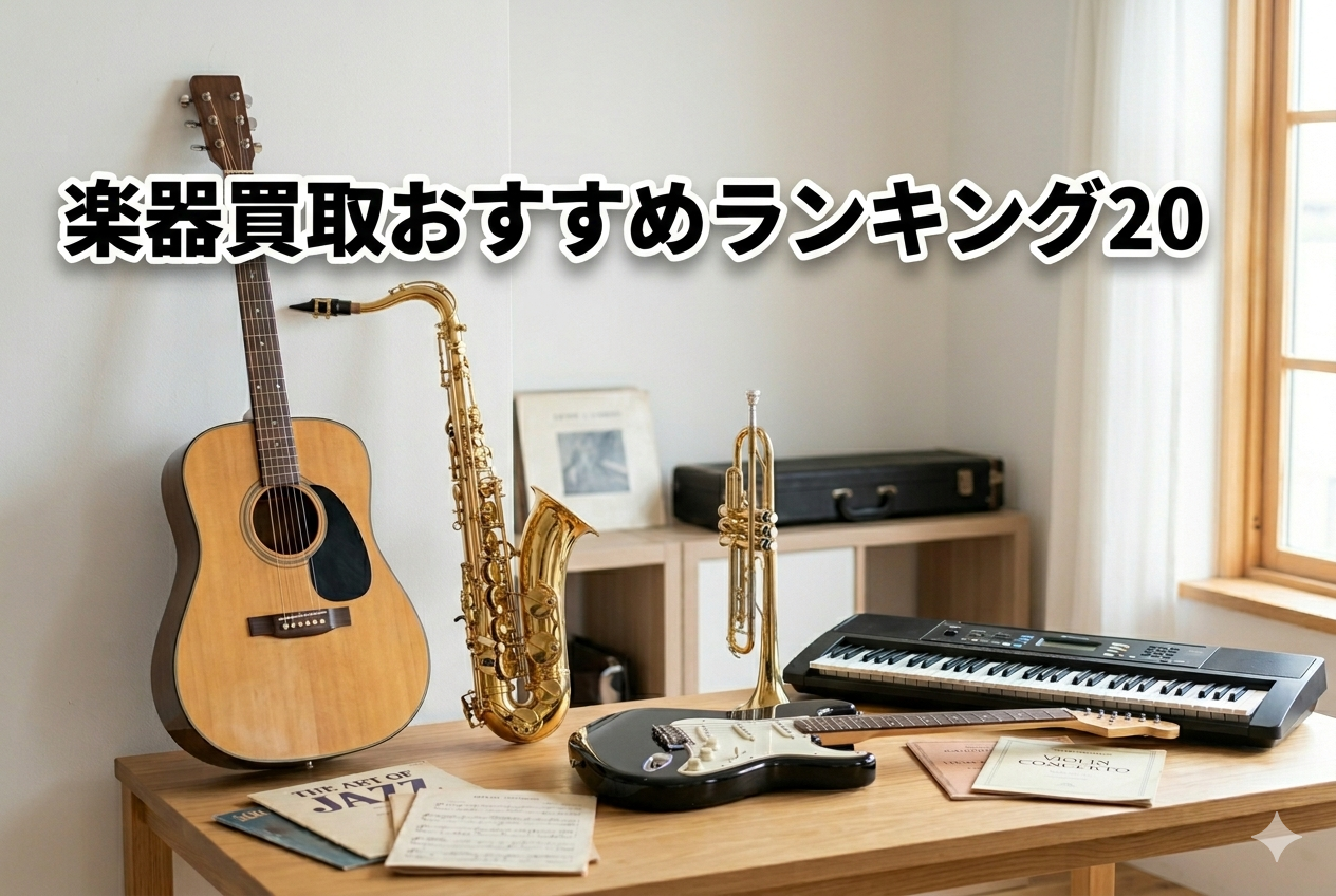 楽器買取おすすめランキング20選のアイキャッチ画像